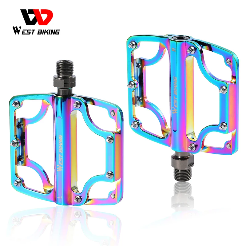 

WEST BIKING Cycling Pedals Fixed Gear MTB BMX Bicycle Pedals 9/16" Foot Pegs Outdoor Sports Mountain Bike Bicycle Pedal