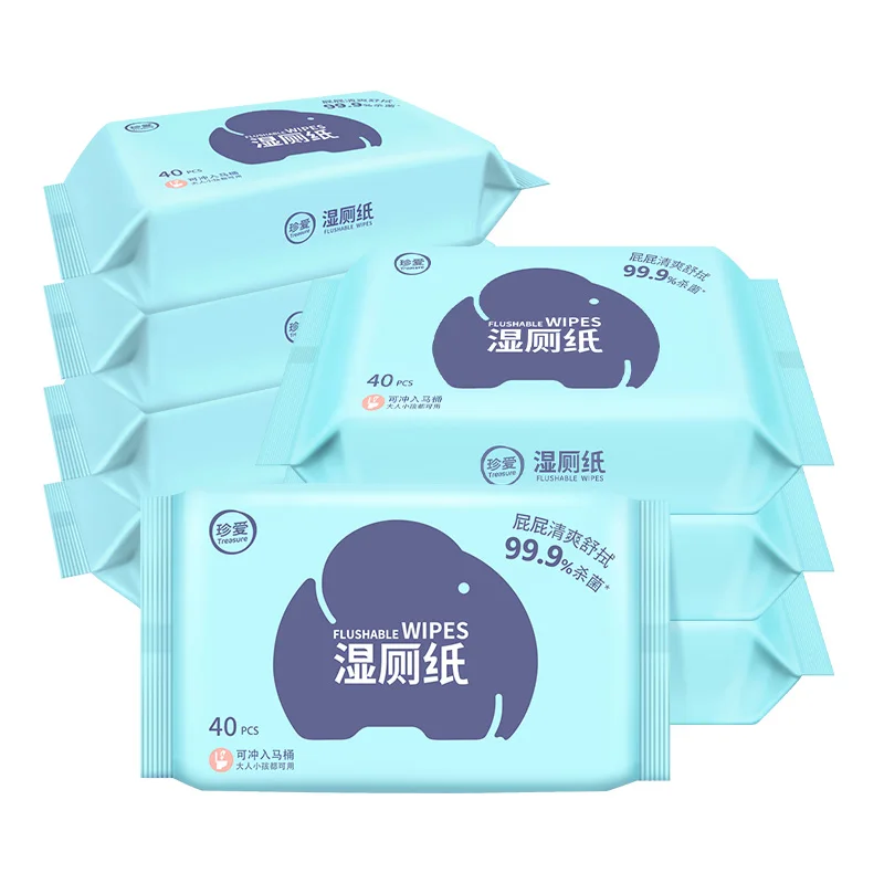 

Wet Paper Made for Bathroom, Body Cleaning Hygiene Flushable Clean Room Wipes