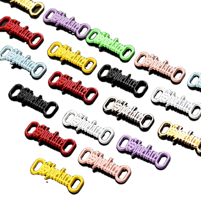 

1Pair DIY Letter Shoelaces Buckle Decorations Sneaker Kits Metal Lace Buckle Stylish Sports Metal Kits Shoelaces Accessories