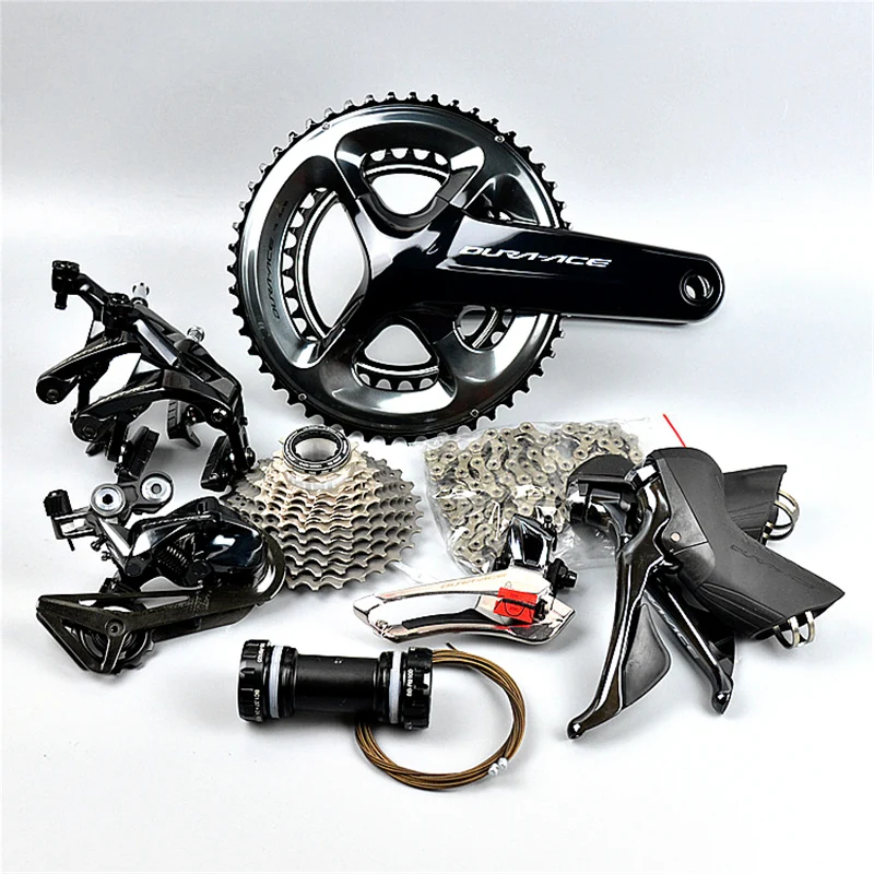 

SMN R9100 Groupset DUR AR9100 9000 Derailleurs ROAD Bicycle 11-25 11-28 11-30T 50-34 52-36 53-39T 165 170 172.5 175mm, Black