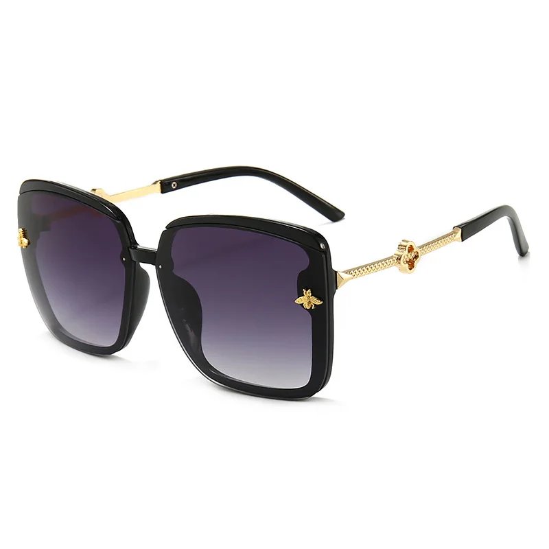 

Small Bee Sunglasses Retro Brand Designer Oversized Sun Glasses Women Shades Sunglasses, As pictures