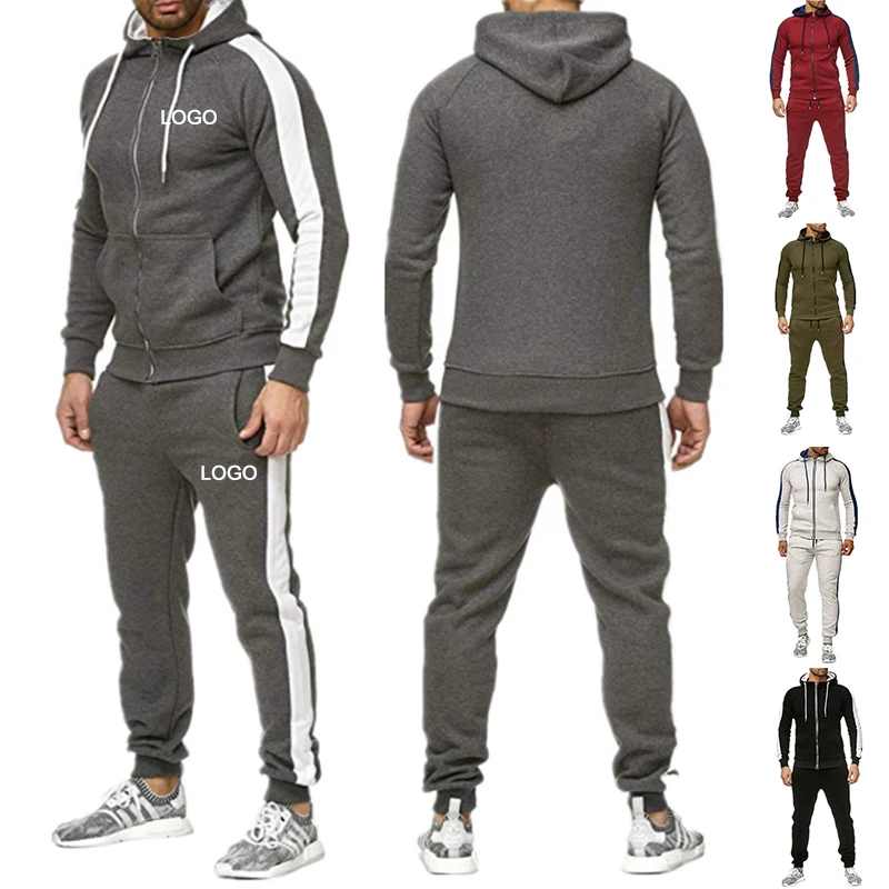 

Chinjane Training Wear Wholesale Printing Logo Blank Jogger Track Suits Polyester Plus Size Gym Tracksuits Custom Men Sweatsuits