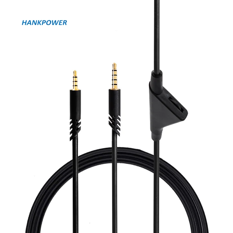

Headset Inline Cable for ASTRO A40TR/A40/A10 Gaming volume control 3.5mm 5 pole to 4 pole audio cable, Black,customize