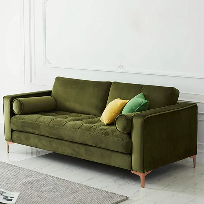 Mid Century Modern Furniture Blue Velvet Modular Sectional Sofa Buy