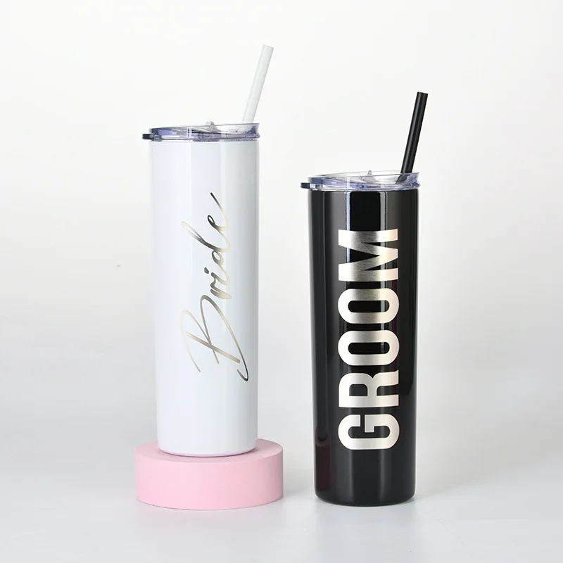 

Wholesale high quality 20oz 30oz Double Wall Stainless Steel straight sublimation blanks skinny tumbler