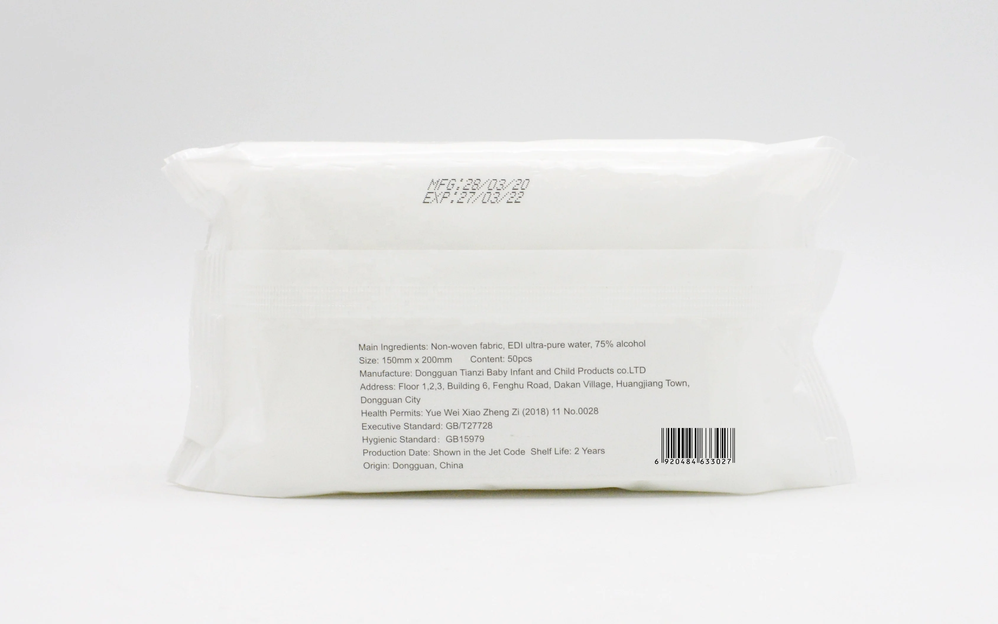 OEM Portable Refillable Wet Wipes Pouch Private Label Wet Wipes