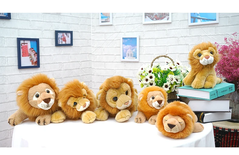Soft Lion Series Stuffed Toy Lying Lion Animal Plush Toy