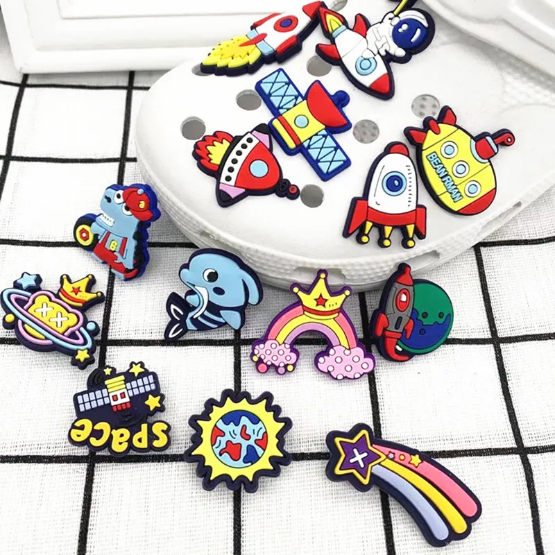 

New Trend Hole Shoes Decoration Accessories Assorted Designs Soft PVC Shoe Charms Fits for Clog Shoes Sandals