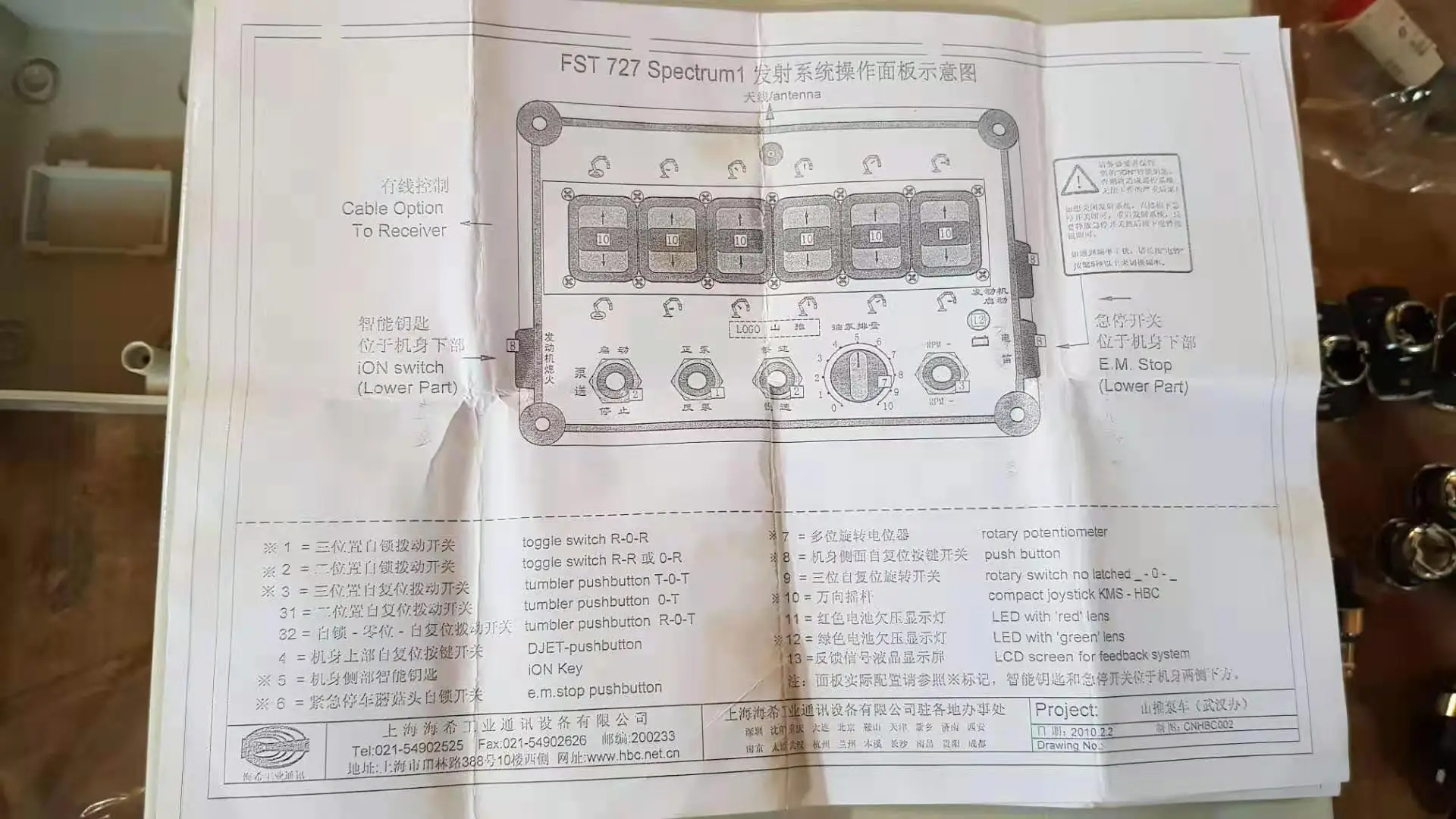 2019 High Quality Shantui Pump Truck  Wireless Concrete Pump Remote Control for Shantui HJC5270THB Made In China