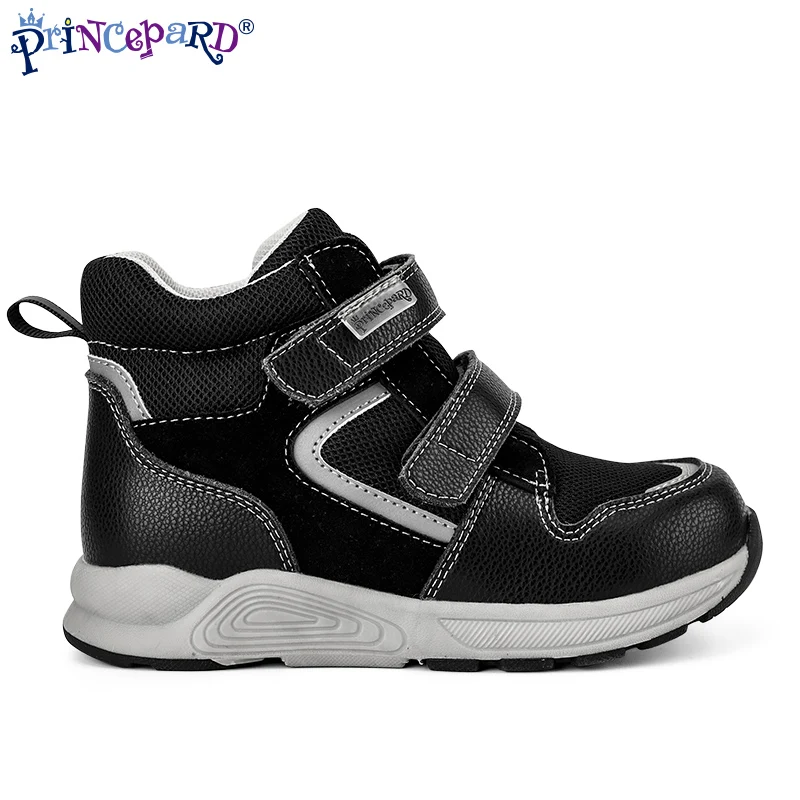 

Princepard New Autumn Children's Corrective Shoes Black Leather Fashion Sport Shoe Orthopedic Shoes For Kids