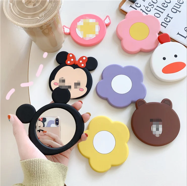 

Promotional PVC Portable Cartoon Mirror Custom Hand Makeup Mirror