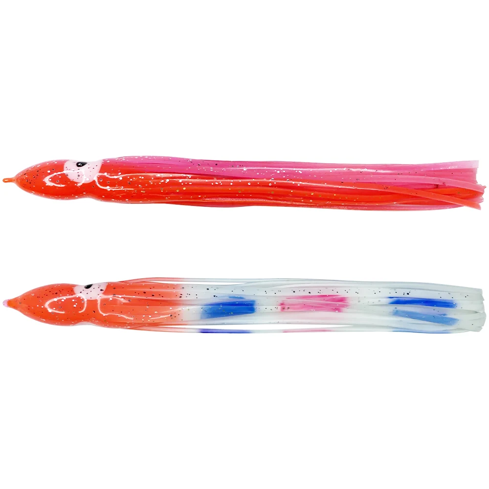 

Newbility stock wholesale hot selling 17cm 11g Octopus Squid Skirt Soft plastic Fishing Lures bait, 2 colors