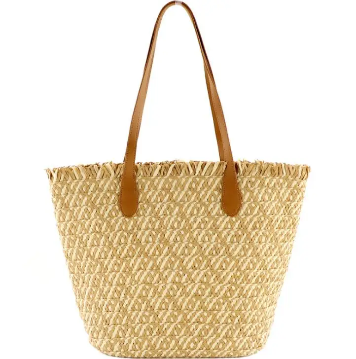 

Fashionable basket Woven Straw Shoulder Bag and Hand-woven Summer Beach tote Bags