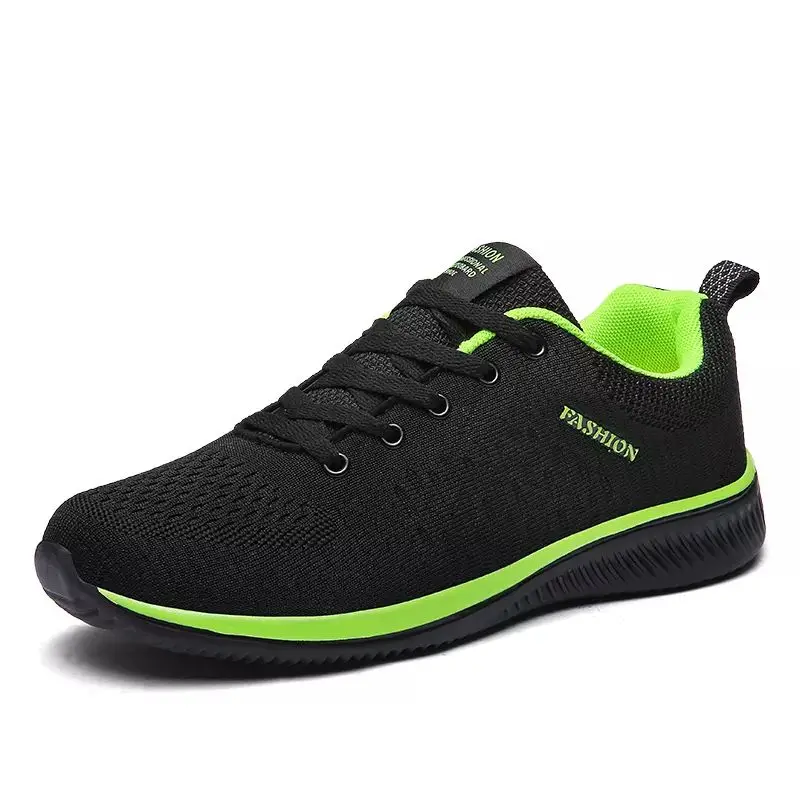 

Shoes Men Sneakers For New Design Fly Knitted Breathable Sport Running Casual Shoes, Green black red