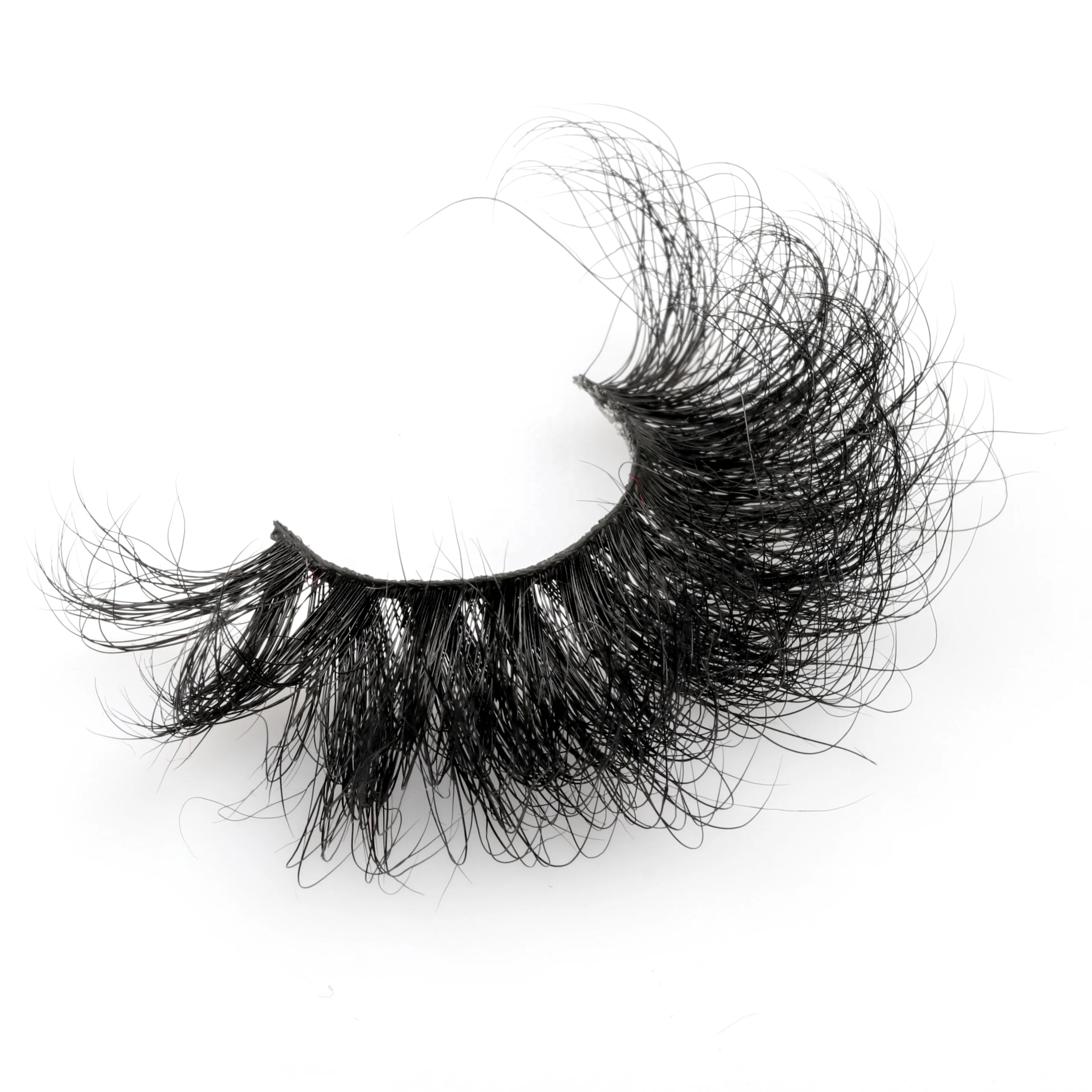 

Mink Lashes Faux wholesale False Eyelashes Dramatic Natural Fake Eyelashes 18-22MM Thick Crossed Fluffy Volume Reusable Eyelash, Black