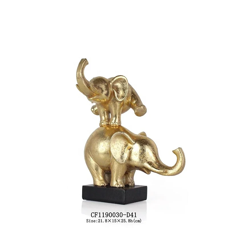 Resin goldleaf elephant statues small elephant figurines  home decor manufacture