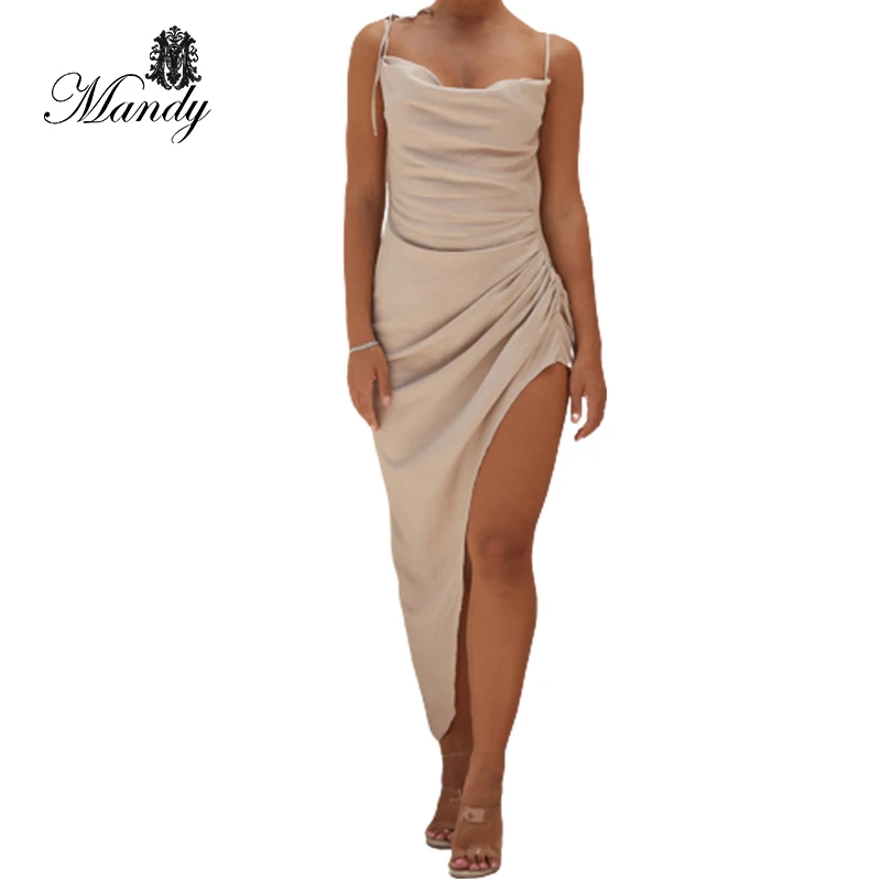 

2021 summer new arrival low cut gown dresses women sexy maxi dress