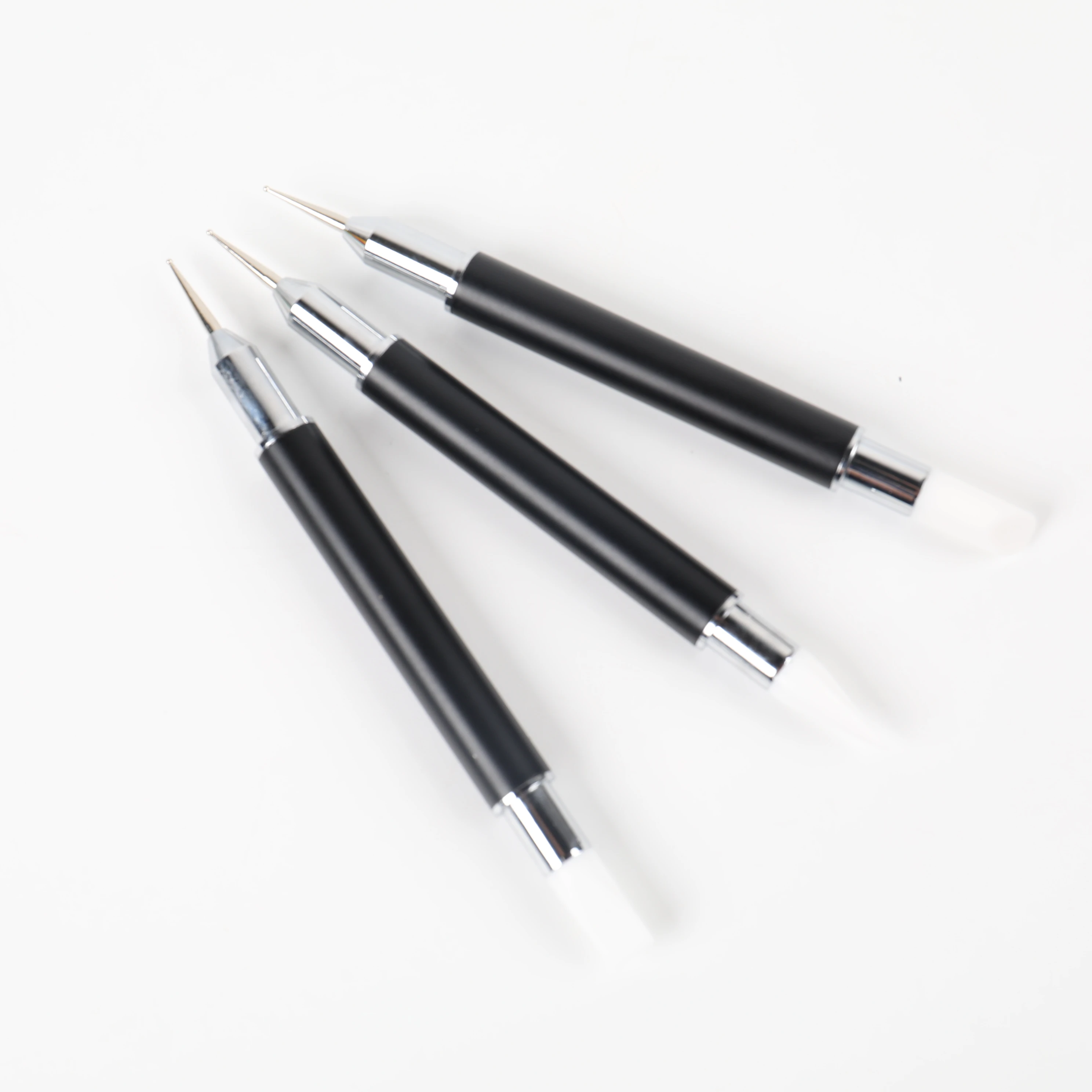 

BQAN OEM Black Metal Handle Double Side Wax Pen Nail Art Dotting Brush Set