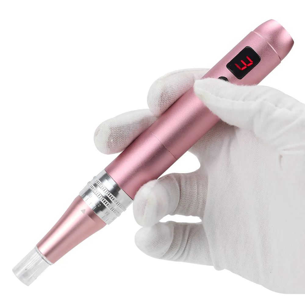 

Rechargeable derma needle pen 05 derma pen m8 derma rolling system, White