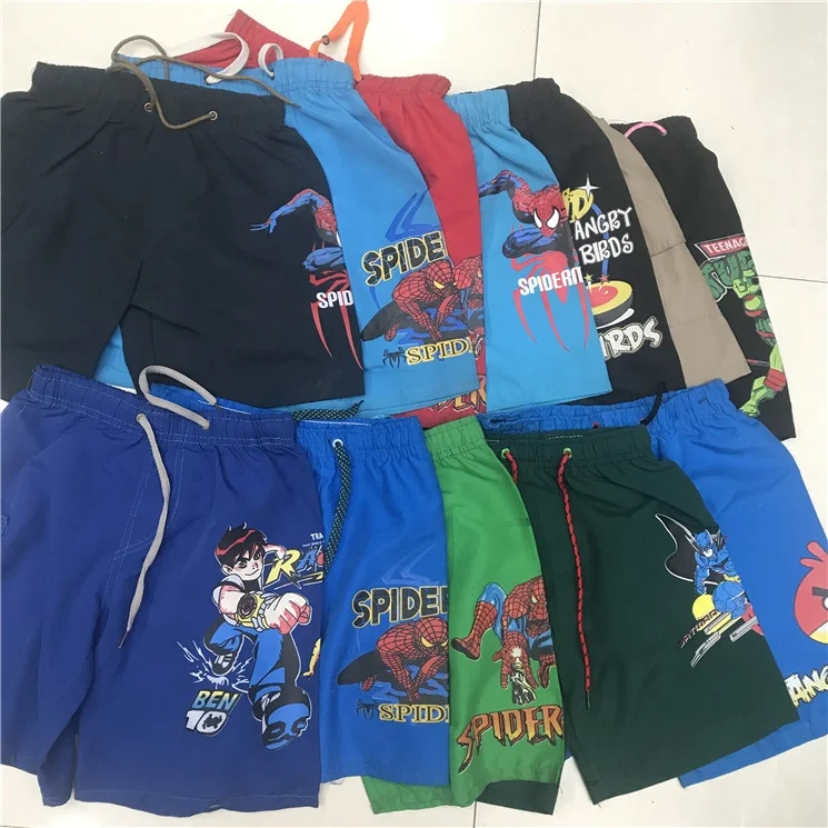 

0.91 Dollar BK066 2019 new arrival high quality cheap price ready made cartoon kids boys gym shorts, boxer shorts, board shorts, Mixed color same as pictures