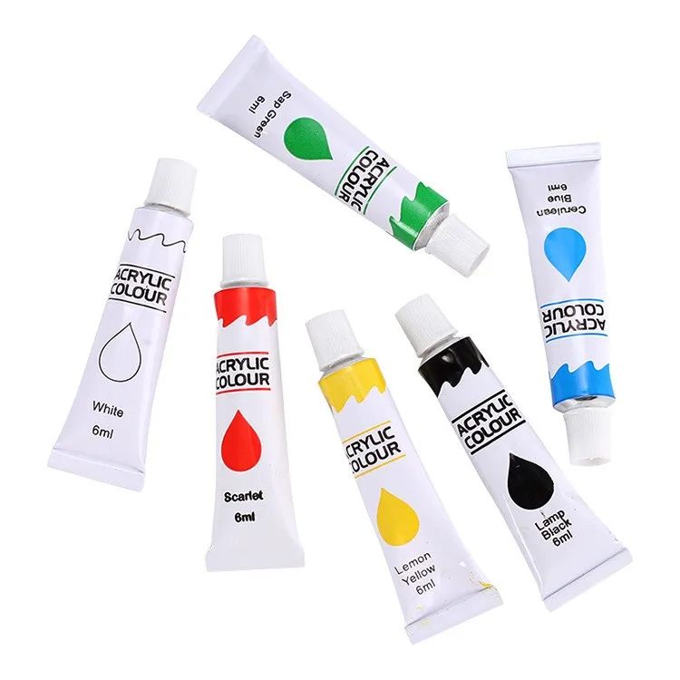 
Custom Logo Art Supply Permanent Waterproof 24 Colors Acrylic Paint Set for T-shirt,Rock,Wood,Glass Oil Based Acrylic Paint 