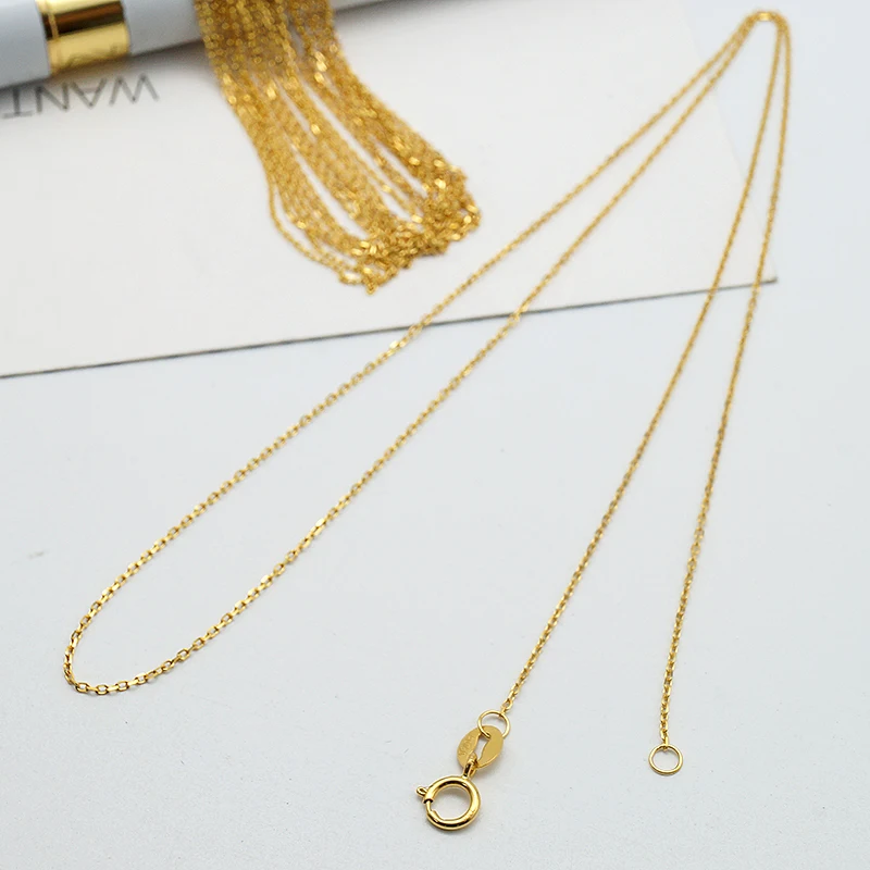

JZSZ-KS025D Wide 0.8mm Diamond Cut Cable Chain Best Selling 18K Solid Gold Jewelry