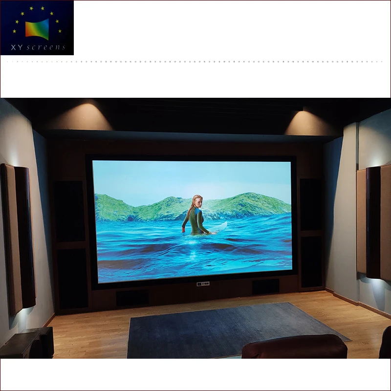 

XYScreen large quantity wholesale large size home theater perforated acoustic transparent projector screen HK80C-Sound Max5