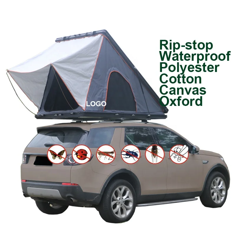 

WILDSROF triangle type roof top tent hard shell 4x4 off road camping gear 2 person aluminium camping rooftop car tents