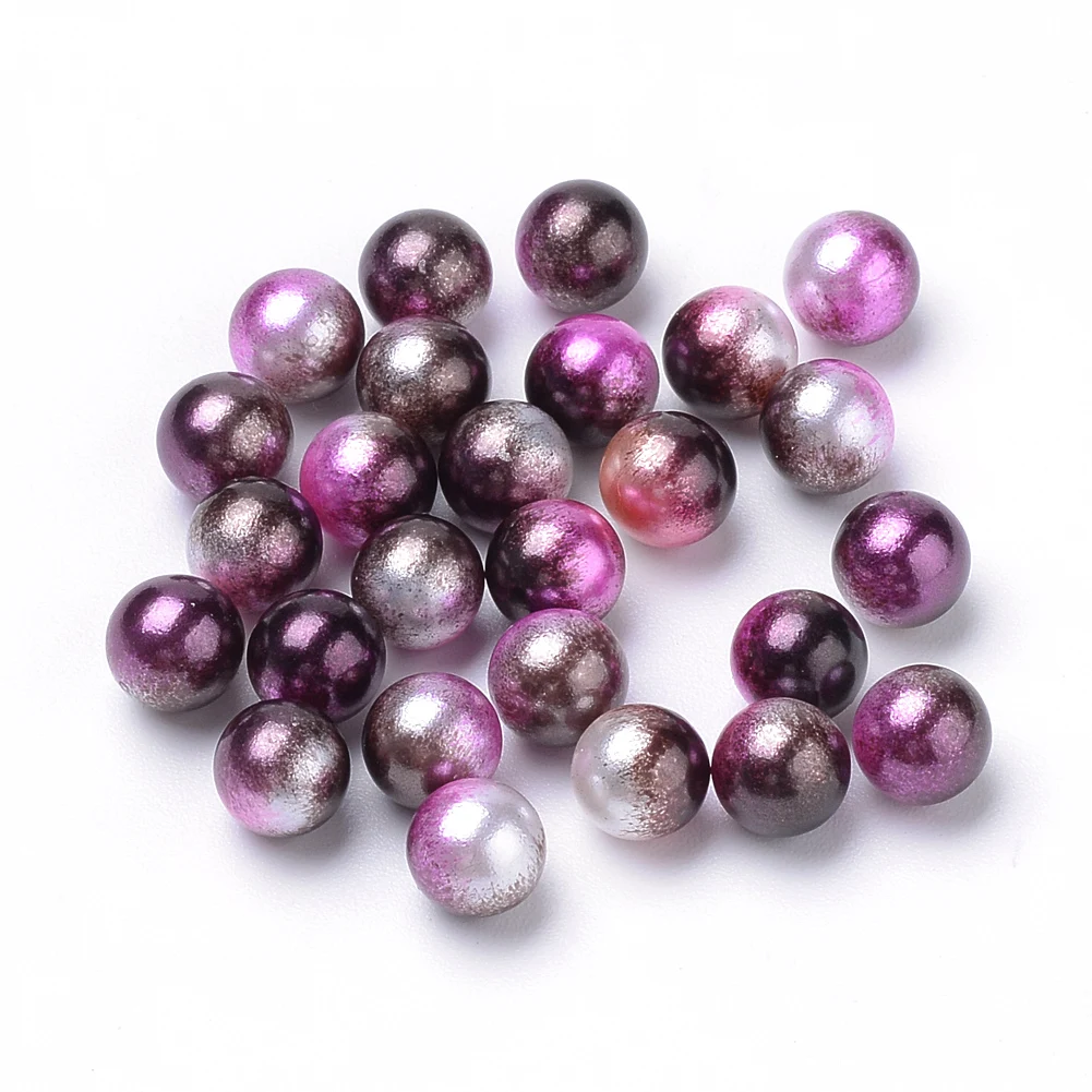 

PandaHall 3mm CoconutBrown No Hole Rainbow Acrylic Imitation Pearl Beads