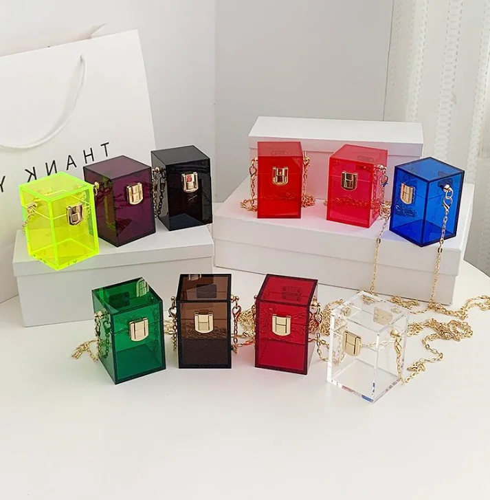 

Fashion clear jelly purses bag women handbags 2021,clear box jelly candy acrylic purse