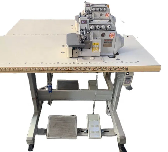 
90% new Pegasus ex5214m-mo3 direct drive 2-needle 4-wire industrial overlock sewing machine 