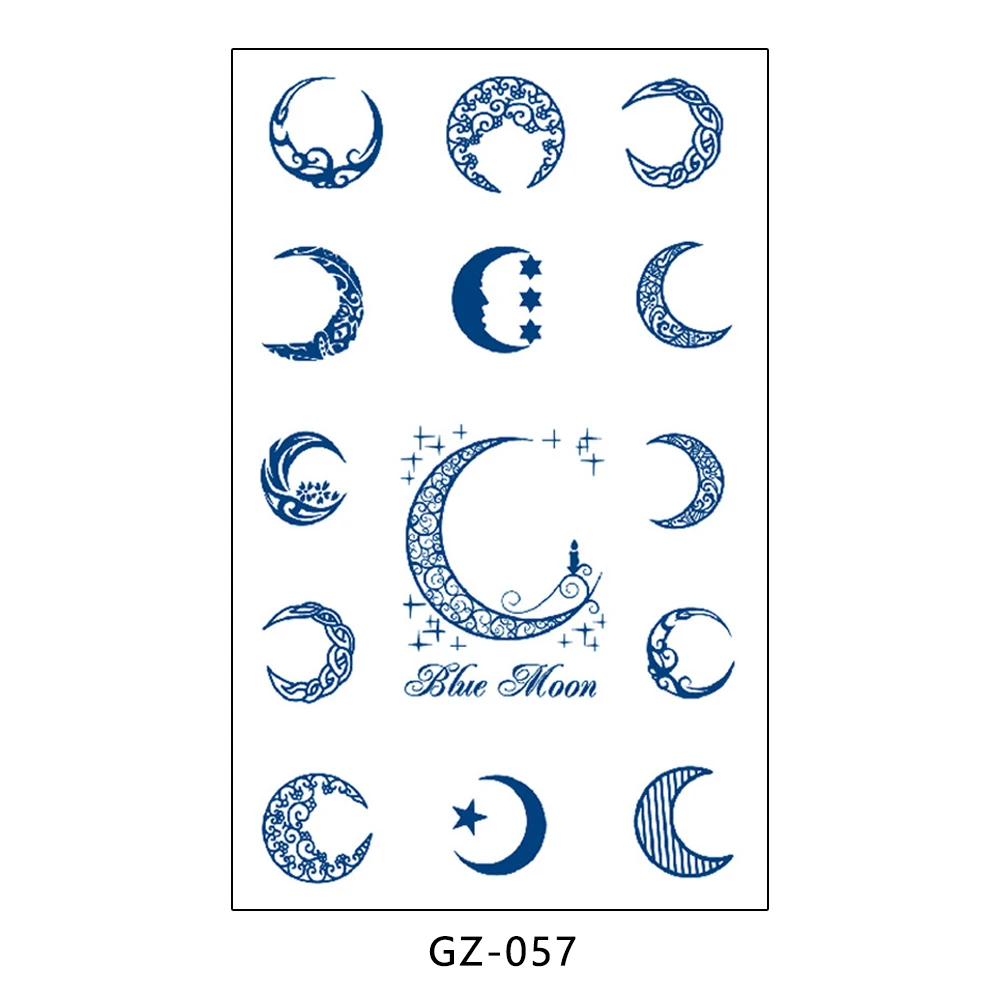 

Custom Gardenia blue Cool Tattoo Juice Semi-Permanent Tattoo Sticker GZ041-GZ080, Gardenia blue/ customized