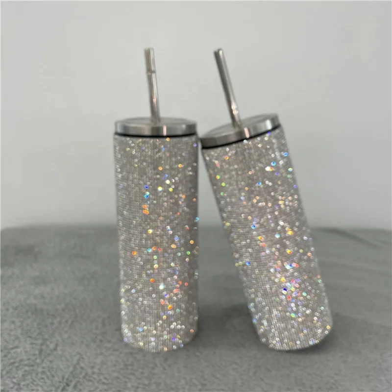 

New Design Diamond Stainless Steel Vacuum Insulated Rhinestone Bottle Party High End Celebrity Bling Diamond Water Tumbler Flask, Customized color