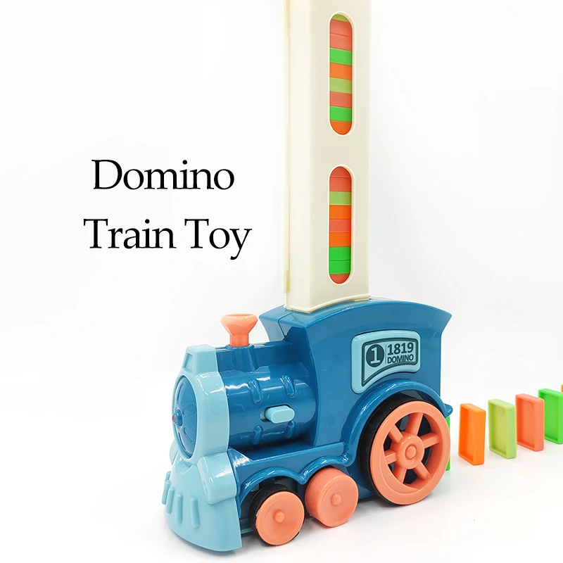 

Kids Educational Domino Funny Electric Locomotive Automatic Mexican Domino Train Game Toy Block Set