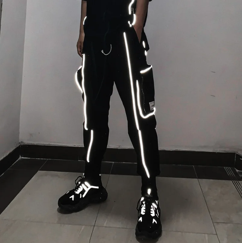

sweatpants Casual Jogger Trousers Cargo pants men reflective cargo pants men streetwear men's cargo pants, Can provide different swatchbooks to choose colors