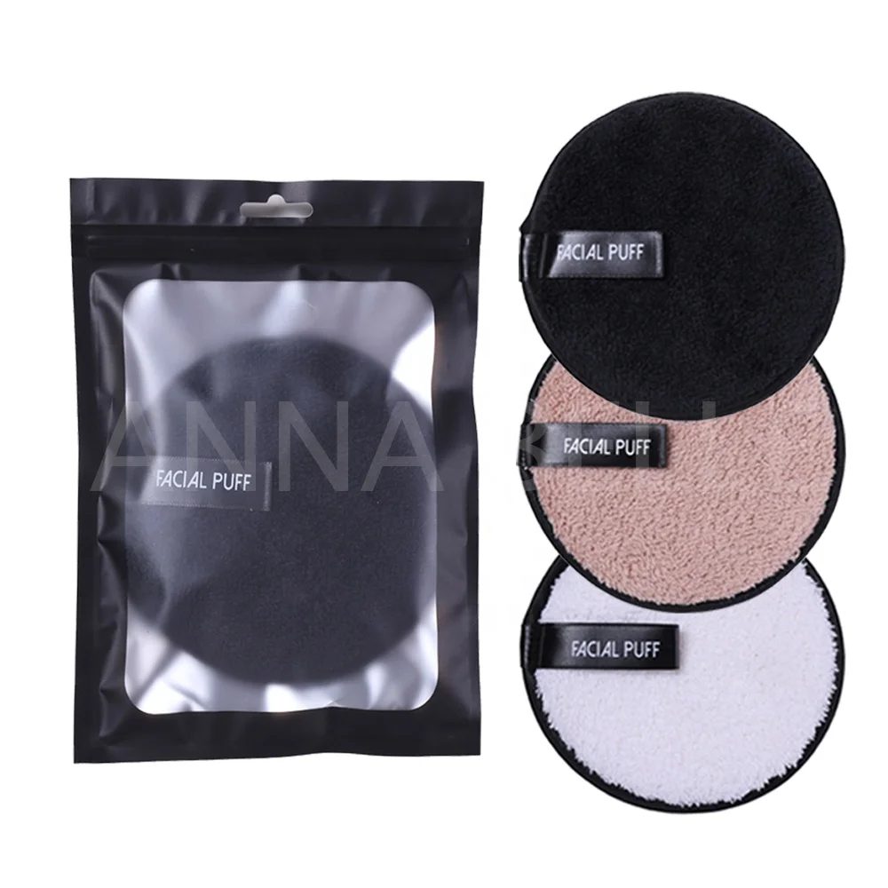 

Reusable Washable Magical Microfiber Round Pad OEM Brand Make up Remover Pads with Customized Bag, Pink,brown,khaki,black,brown