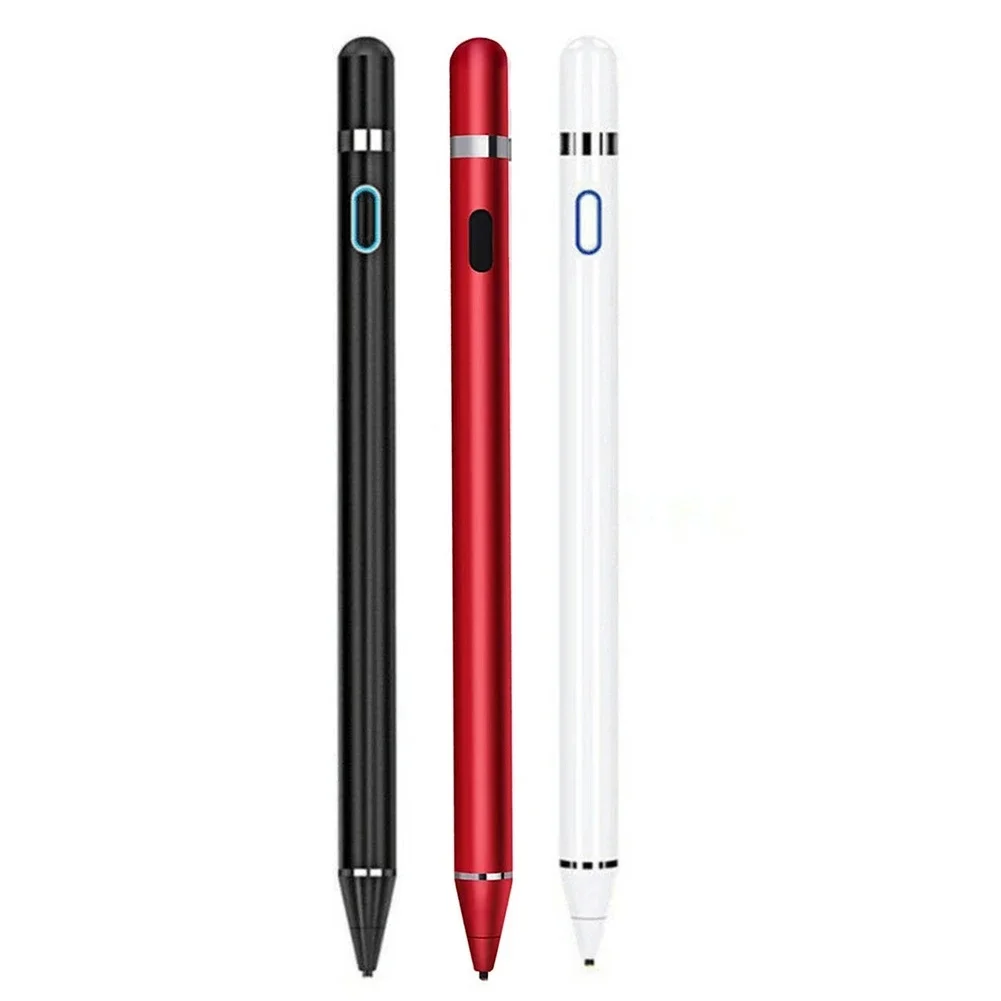 

Touch screen capacitive pencil professional drawing tablet active stylus pen for Apple iPad Stylus Pencil, White black red silver