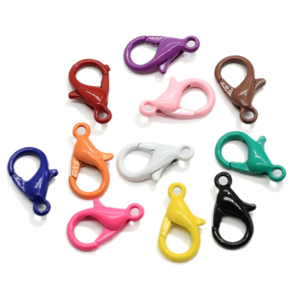 Wholesale 100pcs Colors Metallic Lobster Claw Clasps for Bracelet Necklace Chain Jewelry Findings Accessories