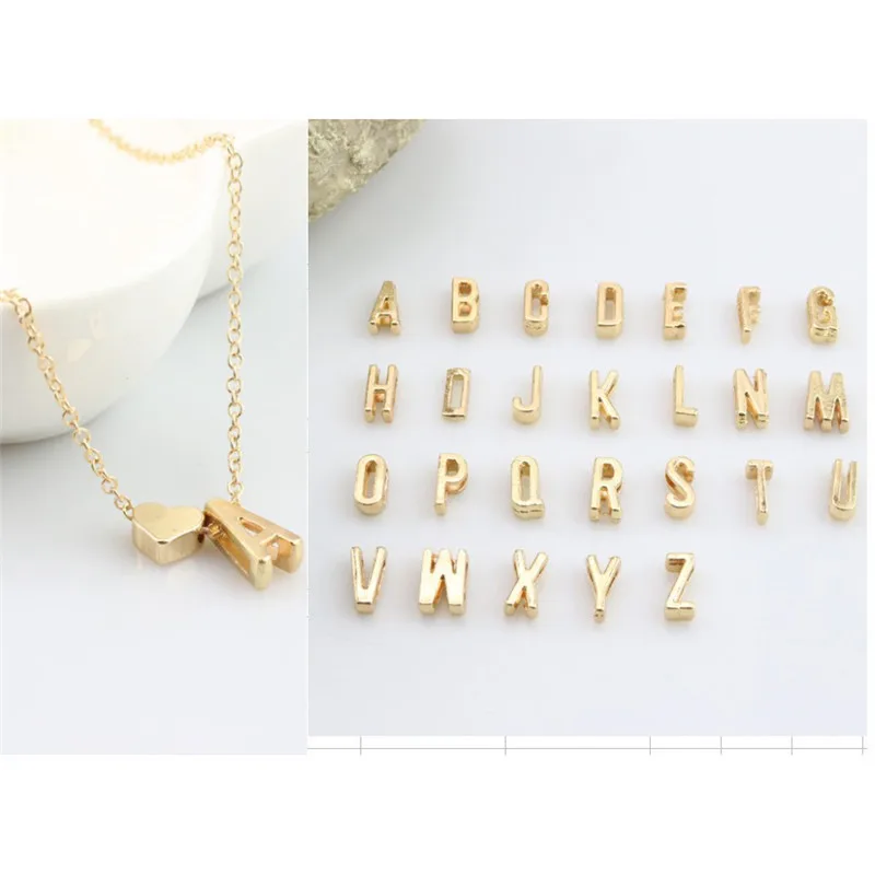 

Gold Chain Layered Necklaces Boho Jewelry Heart Pendant Intial Letter Necklace For Women, Gold, silver