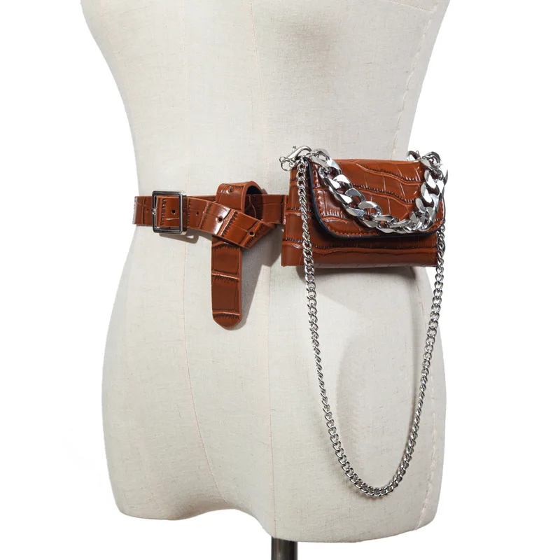 

New Trendy Mini Waist Belt Bag, Mini Lipstick Bag, Female Thick Chain Waist Bag