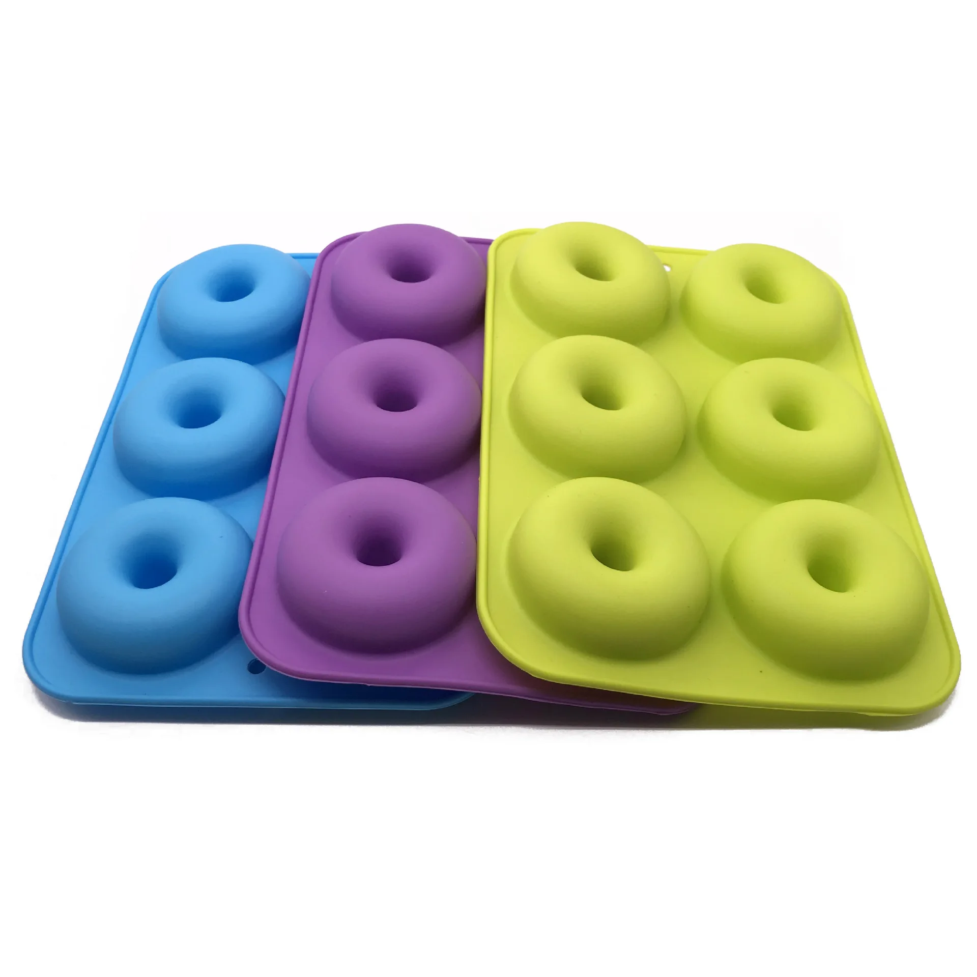 

Hot Selling BPA Free Eco-friendly Non Stick 6 Cavities Muffin Baking Pan Silicone Donut Mold