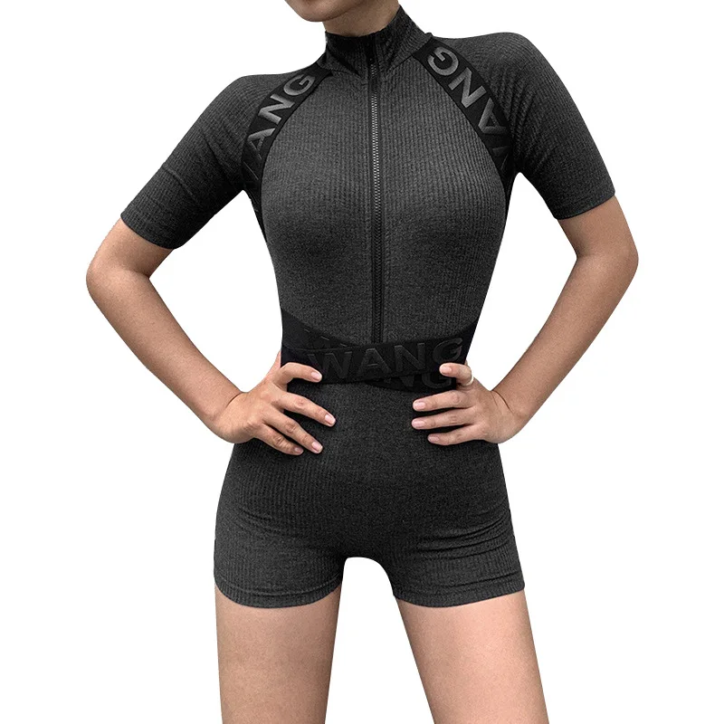 

Zipper Sleeveless Tights One Piece Dress Short Sexy Jumpsuit Women's Jumpsuit