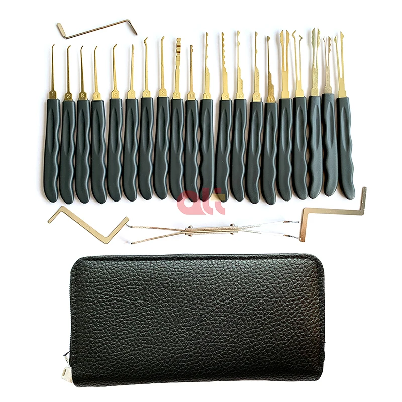 2019 透明锁汽车锁匠工具 -- 24pin 管状锁 pick 集锁匠工具