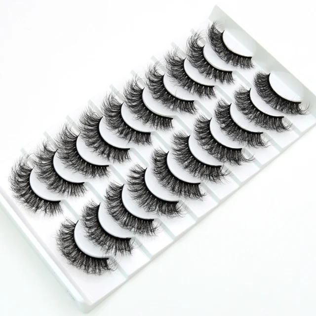 

10pairs Lashes Wholesale Faux Mink Eyelashes Crisscross Natural Long Faux Fake Lashes Makeup C Curly Eyelashes