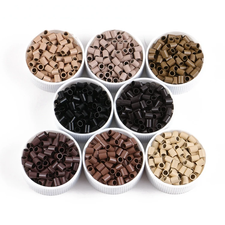 

Xuchang Harmony 2 barrels 2000pcs 3.6x2.9x4.5mm micro ring beads no silicone flat copper micro rings for itip hair extensions