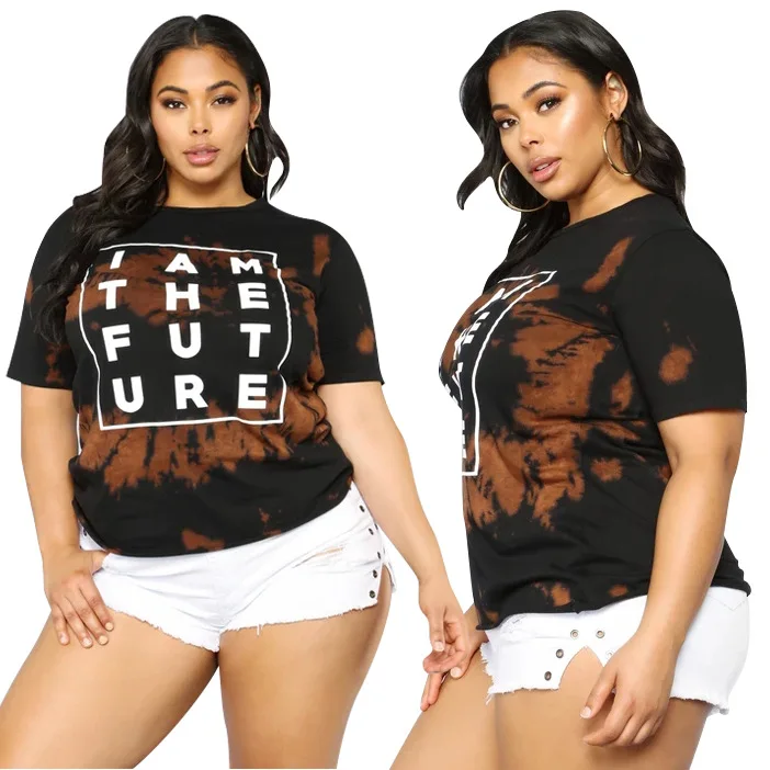 

SQ-9502021 New Plus Size Women'S Fashion Positioning Printing Letter T-Shirt Top