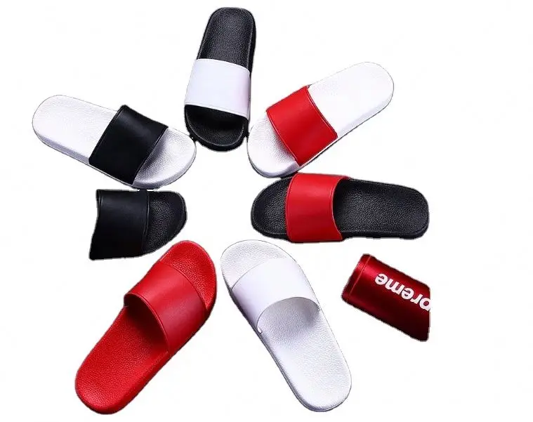 

2021 C&Y Deodorant Custom Printing Logo Pattern Black Plain Men's EVA Sandals Slides Slippers pvc slipper