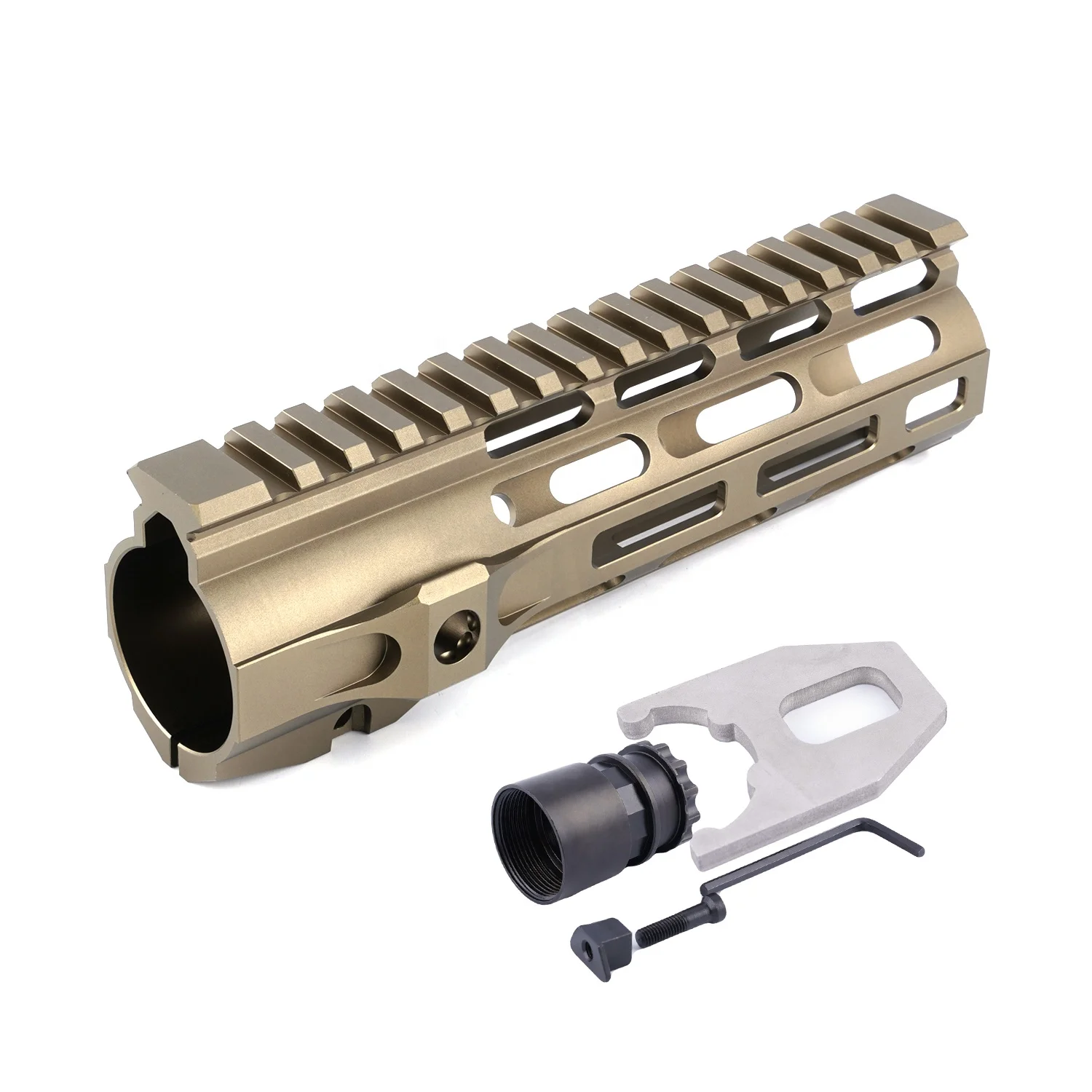 

OEM Optics FDE 7" Super Slim Style AR 15 Handguard Free Float System Picatinny Rail AR15 MLOK Handguard