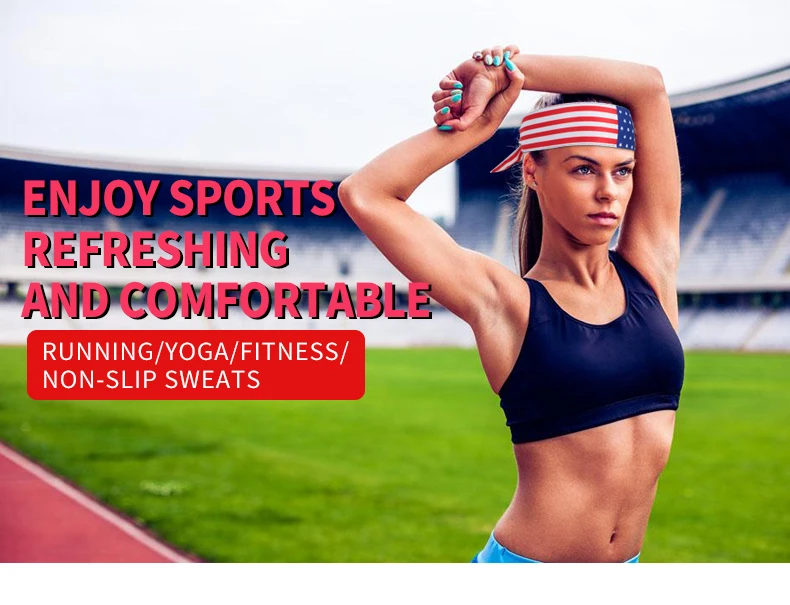 Women's Yoga Sport Athletic Workout Headband For Running Sports Travel Fitness Elastic Non Slip Headbands