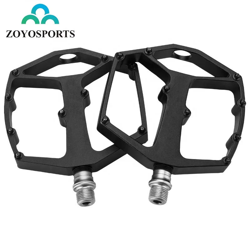 

ZOYOSPORTS CNC Mountain Bike Pedal Ultralight Aluminium Alloy DU sealed Bearing Pedals Bicicleta Bicycle Cycling Pedals, Black red silver